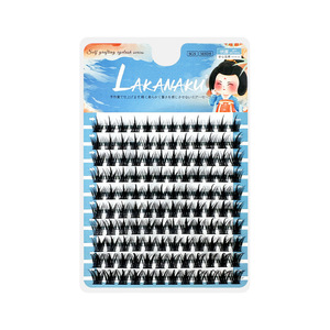 ขนตาปลอมลาคานาคุ 10 แถว รูปทรงดอกทานตะวัน ทำด้วยมือกึ่งสำเร็จรูป นุ่มเป็นธรรมชาติ แบบแบ่งส่วน - Product Image 1