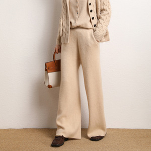 <span class=keywords><strong>Pantaloni</strong></span> Palazzo da Donna a <span class=keywords><strong>Vita</strong></span> Alta <span class=keywords><strong>in</strong></span> Morbido Cashmere Lavorato a Maglia, Gamba Larga, <span class=keywords><strong>Vita</strong></span> Elastica, Vestibilità Ampia, Caldi, <span class=keywords><strong>con</strong></span> Tasche Laterali - Product Image 2
