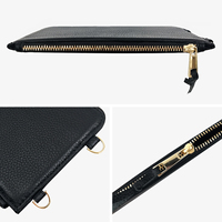 Sac à bandoulière en cuir véritable pour iPhone, nouveau, élégant, fleur de marbre, fermeture éclair, pochette pour téléphone