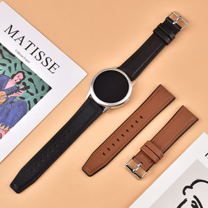 Bracelet de montre en cuir lisse de haute qualité 22 mm, style rétro vintage, pour homme, tendance GT, personnalisable avec logo, 2 couleurs - Product Image 6