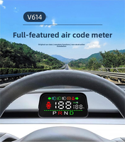 Tampilan Head-Up Display (HUD) Mobil Universal Cerdas dengan GPS Satelit, Pengukur Kecepatan, Perlindungan IP55, Akurasi 5%, Daya 100W