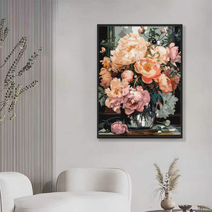Shenzhen dafen moderno personalizado pintado a mano arte dibujado a mano pintura <span class=keywords><strong>al</strong></span> óleo <span class=keywords><strong>de</strong></span> flor sobre lienzo con marco arte <span class=keywords><strong>de</strong></span> la pared Decoración - Product Image 5