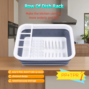 Xách tay ráp nhựa món ăn drainer giá nhà bếp lưu trữ bát giá cho ly tấm bát đũa gấp bát giá - Product Image 6