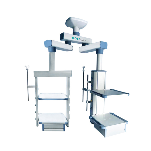 MEDIGE Electric Medical Pendant Hospital Tower Surgical Equipment Ceiling Mounted with Rotating Feature Instrument Set
