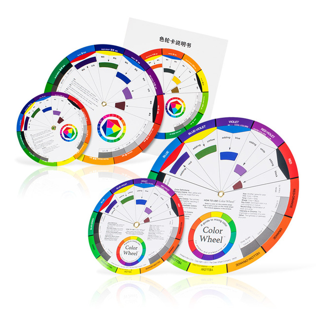 Three-Tier 12-Color Tattoo Guide Mix Permanent Makeup Color Wheel Paper Card 14CM/23CM Easy to Use Customizable