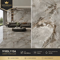 Carrelage en porcelaine effet marbre brillant moderne de qualité supérieure 900x1800mm |   Carreaux de sol et de mur antidérapants antibactériens de 10 mm d'épaisseur pour appartement