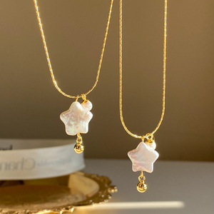 2025 haute qualité S925 <span class=keywords><strong>collier</strong></span> en argent Sterling baroque <span class=keywords><strong>perle</strong></span> étoile pendentif <span class=keywords><strong>collier</strong></span> breloque Unique concepteur <span class=keywords><strong>collier</strong></span> pour les filles - Product Image 2