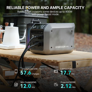 Station d'alimentation portable haute capacité Dabbsson 600W 768Wh avec batterie LiFePO4, contrôleur MPPT, panneau solaire et <span class=keywords><strong>kit</strong></span> de charge pour voiture - Product Image 3