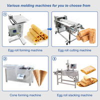 Machine automatique professionnelle pour la fabrication de cornets de glace, de cornets à œufs et de cornets à pizza, en acier inoxydable SUS304, certifiée CE, haute productivité