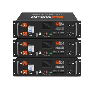 Batería LiFePO4 Prismática RichSolar ALPHA 5 PRO para Rack de Servidor, 51.2V 100Ah 5kWh 16 Celdas IP54 con Pantalla LCD, BMS y Ventilador WiFi - Product Image 2