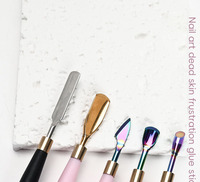 Outils professionnels de personnalisation de gel d'ongle d'acier inoxydable pousse gel de retrait de peau poussoir de cuticule fournitures de manucure