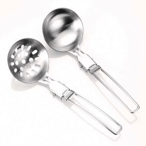 Ensemble d'ustensiles de cuisine portables 6 pièces en acier inoxydable 304 écologique pour camping en plein air, pique-niques, spatule de cuisson et pliage de la casserole - Product Image 2