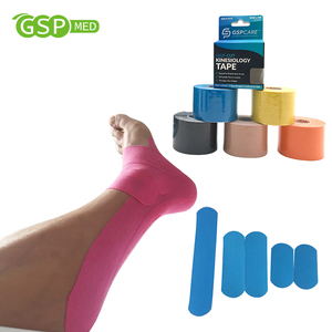 Bande de kinésiologie en coton 5cm*5m, imperméable, pour soutien des muscles de l'épaule et du genou, bande de kinésiologie pour la course à pied, bande musculaire élastique - Product Image 1