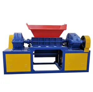 Double Axis Industrial Rubber Small Wood Pallet Scrap Tire Recycling Shredder for Sale
