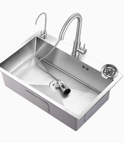 Évier de cuisine en acier inoxydable à cuve unique léger - Product Image 2
