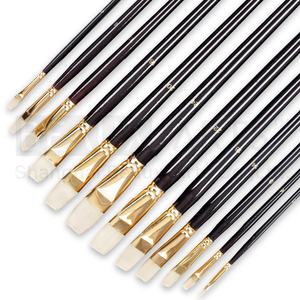 Poils de porc synthétiques, ensemble de pinceaux de <span class=keywords><strong>peinture</strong></span> à l'huile, <span class=keywords><strong>peinture</strong></span> acrylique - Product Image 5