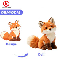 Boneka Rubah Arktik Custom Made, Hewan Boneka Isi Dakron untuk Maskot Merek, Bahan Plush Lembut Bersertifikat CE, 25cm, 100 Pcs MOQ OEM
