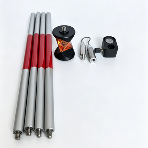 360. Mini kit de prisme avec 4 poteaux et niveau à bulle, équipement de topographie pour station totale et accessoires - Product Image 3