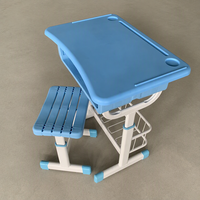 Ensemble de bureaux et chaises en plastique ABS pour élèves du primaire et du secondaire, réglables, vente en gros