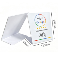 Support NFC Google Review avec plaque QR Code en PVC pour comptoir – Affichage tactile pour avis clients et feedback d'entreprise