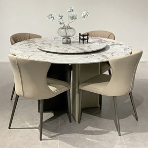 Nordic moderna sala da pranzo set di marmo girevole <span class=keywords><strong>tavolo</strong></span> da pranzo Dia.135 e <span class=keywords><strong>150</strong></span> Villa rotonda Food Desk con una pigra Susan - Product Image 3