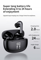 AGETUNR 2023 HOT S52A Écouteurs TWS V5.3 sans fil, écouteurs intra-auriculaires mains libres, activation de la commande vocale, double micro ENC+ANC, suppression du bruit, casque