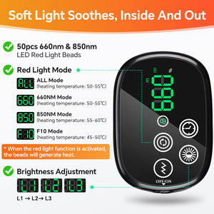 Fascia Spalla Riscaldata e Vibrante Senza Fili con Terapia a Luce Rossa LED Infrarossi per Massaggio a Collo e Spalle per Sollievo dal Dolore - Product Image 6