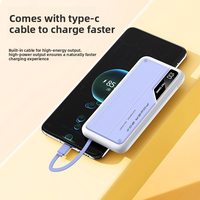 Batterie externe portable haute capacité 20000mAh avec charge rapide 22,5W, panneau solaire, affichage LED, entrées/sorties Type-C et Micro USB