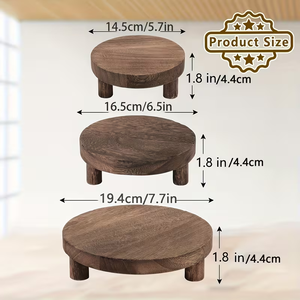 Supporto Versatile Moderno in Legno a Treppiede per Fiori, Bonsai, Piante, Base per Sgabello, Vassoio, Decorazione per Casa, <span class=keywords><strong>Cucina</strong></span>, Bagno, Scaffale Portaoggetti Facile da Montare - Product Image 2