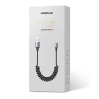 Câble Type C UGREEN avec conception à ressorts extensibles, USB A vers USB C, charge rapide 6A pour Huawei Honor Xiaomi