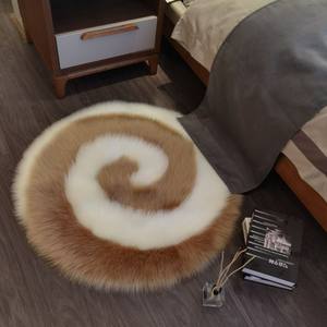 Tapis de sol moderne et simple, style luxe, couleur unie, en peluche moelleuse, pour chambre d'enfant, décoration de chevet, modèle tendance - Product Image 5