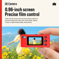 Kamera Mini Digital G6 Thumb Camera Laris Manis dengan Perekaman Video 1080P, Layar 0,96 Inci, Mikrofon Terintegrasi, dan Tipe-C