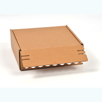 Boîtes d'avion carrées en papier kraft ondulé recyclable écologique Gravure imprimée Tear Strip Zipper Flat Logo Tools Hardware