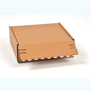 Boîtes d'avion carrées en papier kraft ondulé recyclable écologique Gravure imprimée Tear Strip Zipper Flat Logo Tools Hardware - Product Image 2