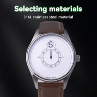 Montre personnalisée à pointeur d'heure sautant radiocommandée, mouvement japonais, chronométrage atomique automatique, étanche, en acier inoxydable