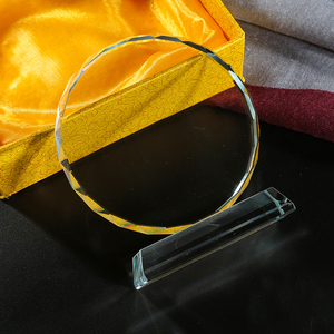 Trofeo di vetro di cristallo vuoto di vendita diretta della fabbrica di Guangzhou trofeo UV personalizzato o incisione laser per il premio aziendale - Product Image 4