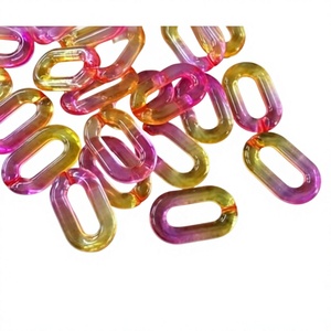 Résine époxy de qualité supérieure, maillons de chaîne artistiques, formes rondes colorées, pièces décoratives transparentes faites à la main pour la coulée et l'artisanat - Product Image 2