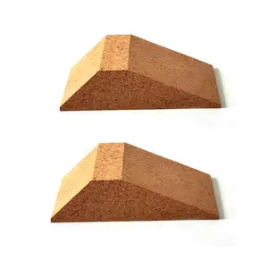 Manufacture Squat Wedge Non-slip Cork Trapezoid Shaped Yoga Bricks Slant Board Ramp For Yoga Exercise