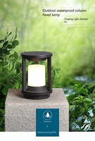 Lampe de poteau LED étanche IP65 10W blanc chaud pour aménagement paysager, base E27, pour jardin, Ra90, AC85-265V, garantie 3 ans, DSLUX D160*H230mm