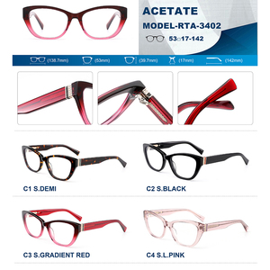 All'ingrosso occhiali ottici personalizzati di alta qualità da donna Cat Eye ultimi occhiali alla moda in acetato montatura nuovo modello da donna occhiali da vista - Product Image 6