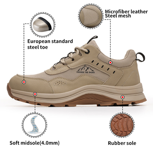 <span class=keywords><strong>Scarpe</strong></span> Antinfortunistiche da <span class=keywords><strong>Uomo</strong></span> GUYISA, Standard Europeo, Punta in Acciaio, Tomaia in Microfibra Nera, Stivali di Sicurezza Invernali da Escursionismo - Product Image 2