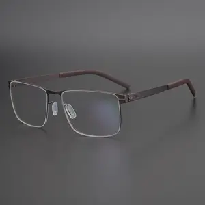 De Nieuwste Berlijn Hot Cat Eye Azijnzuur Brilmontuur Optische Frame Titanium Legering Ultra Licht Schroefloos Bril