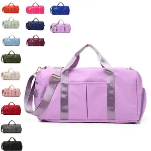 Nieuwe Custom Grote Capaciteit Nylon Weekend Sport Sporttas Waterdichte Training Fitness Yoga Tas Mannen Vrouwen Canvas Duffle Reistas