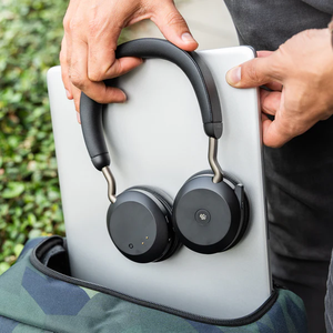 Pour <span class=keywords><strong>casque</strong></span> sans fil <span class=keywords><strong>Jabra</strong></span> Evolve2 75MS avec microphone USB-A/USB-C avec/sans station de charge - Product Image 4