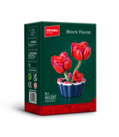 Ensembles de blocs de construction en forme de fleurs, échelle 1:8, plastique ABS, 106 pièces, jouet éducatif pour enfants, décoration de la maison, 601287