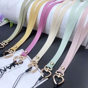 Customizable <b>Polyester</b> Mobile Phone <b>Lanyard</b> with Love Buckle Long Colorful Webbing Rope for Key Work Badge Card Holder - Product Image 2
