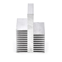 Dissipateur thermique en aluminium extrudé de série 6000 à double face en forme de L à 90 degrés, haute densité, usiné CNC