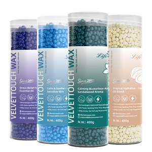 Vente en gros de 400g de cire dure dépilatoire en perles, hypoallergénique, parfum lavande, en conserve, pour l'épilation en salon et en vrac - Product Image 2