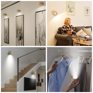 Lampe murale rechargeable à commande tactile magnétique, 3 températures de couleur, intensité réglable, rotation à 360 degrés, applique murale sans fil pour chambre à coucher - Product Image 5