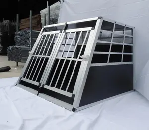 Cage pour chien en aluminium XXL alu-box Carrier Car 2 Door Sturdy Double ZX104A